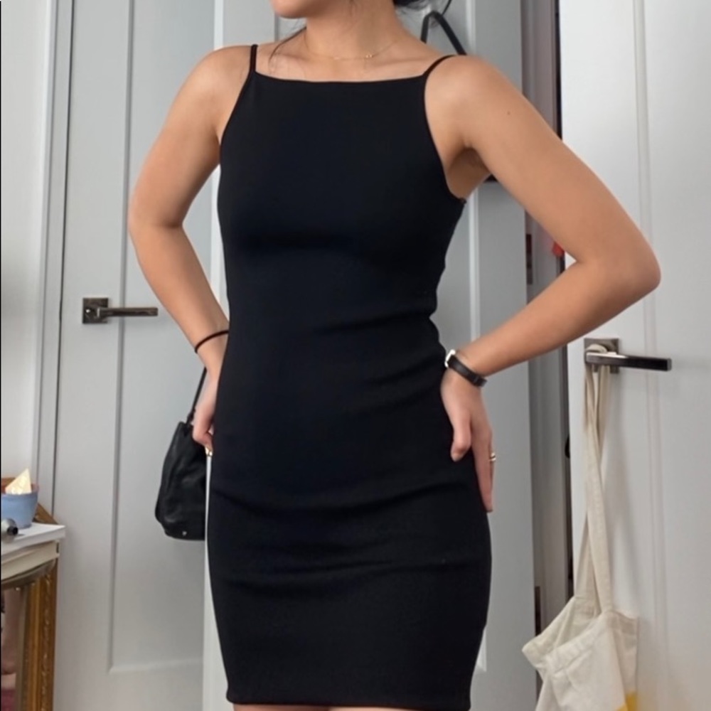 Zara Black Knit Halter Dress